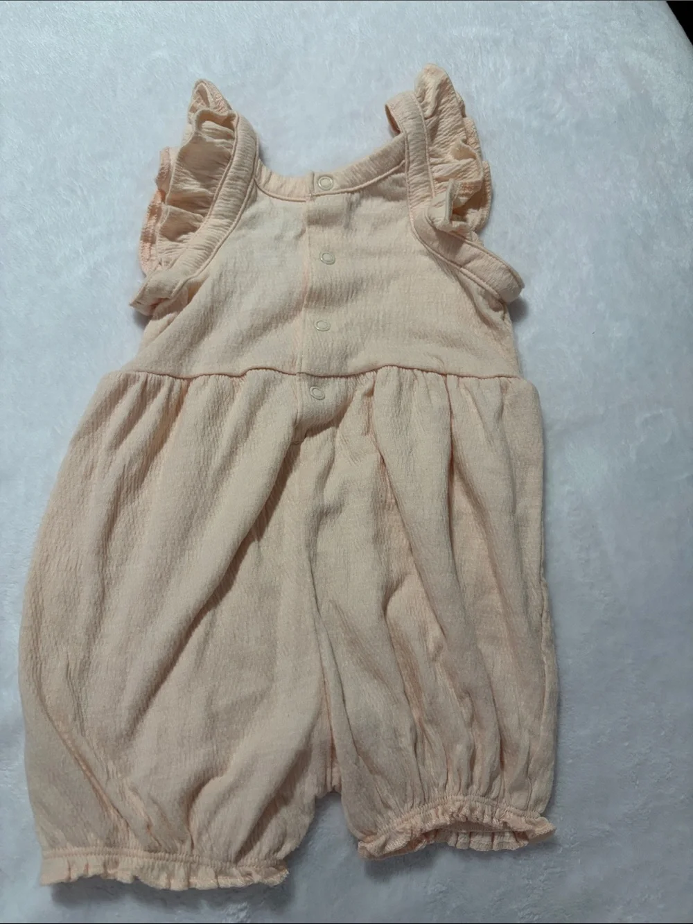 Carter's Peach Ruffle Sleeve Baby One-Piece Bodysuit
